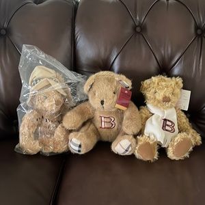 3 Burberry teddy bears